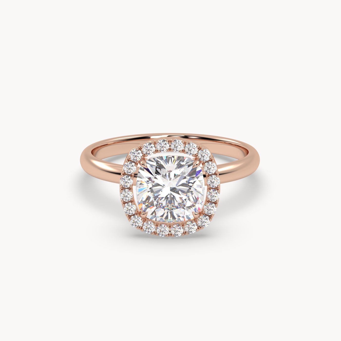 18k yellow gold  cushion diamond halo ring – 1.5ct center Photos & images