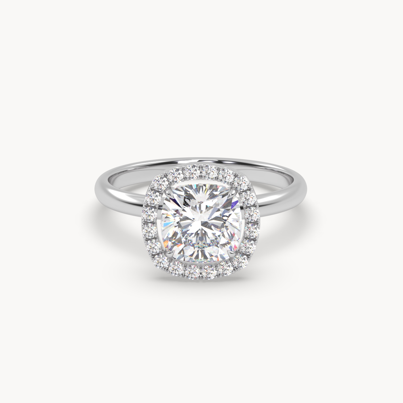 18k yellow gold  cushion diamond halo ring – 1.5ct center Photos & images