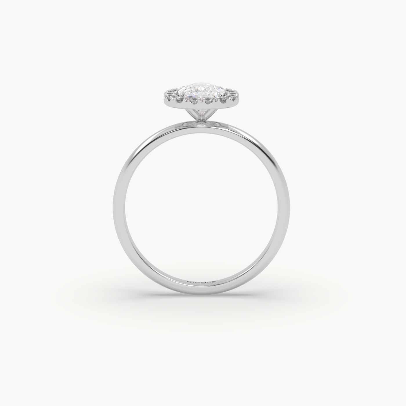 pt platinum  elongated cushion diamond halo ring – 1ct center