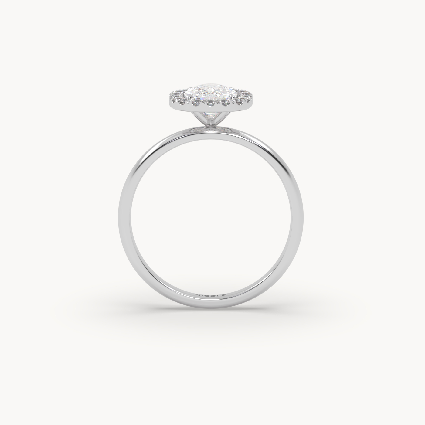 pt platinum  elongated cushion diamond halo ring – 1.5ct center