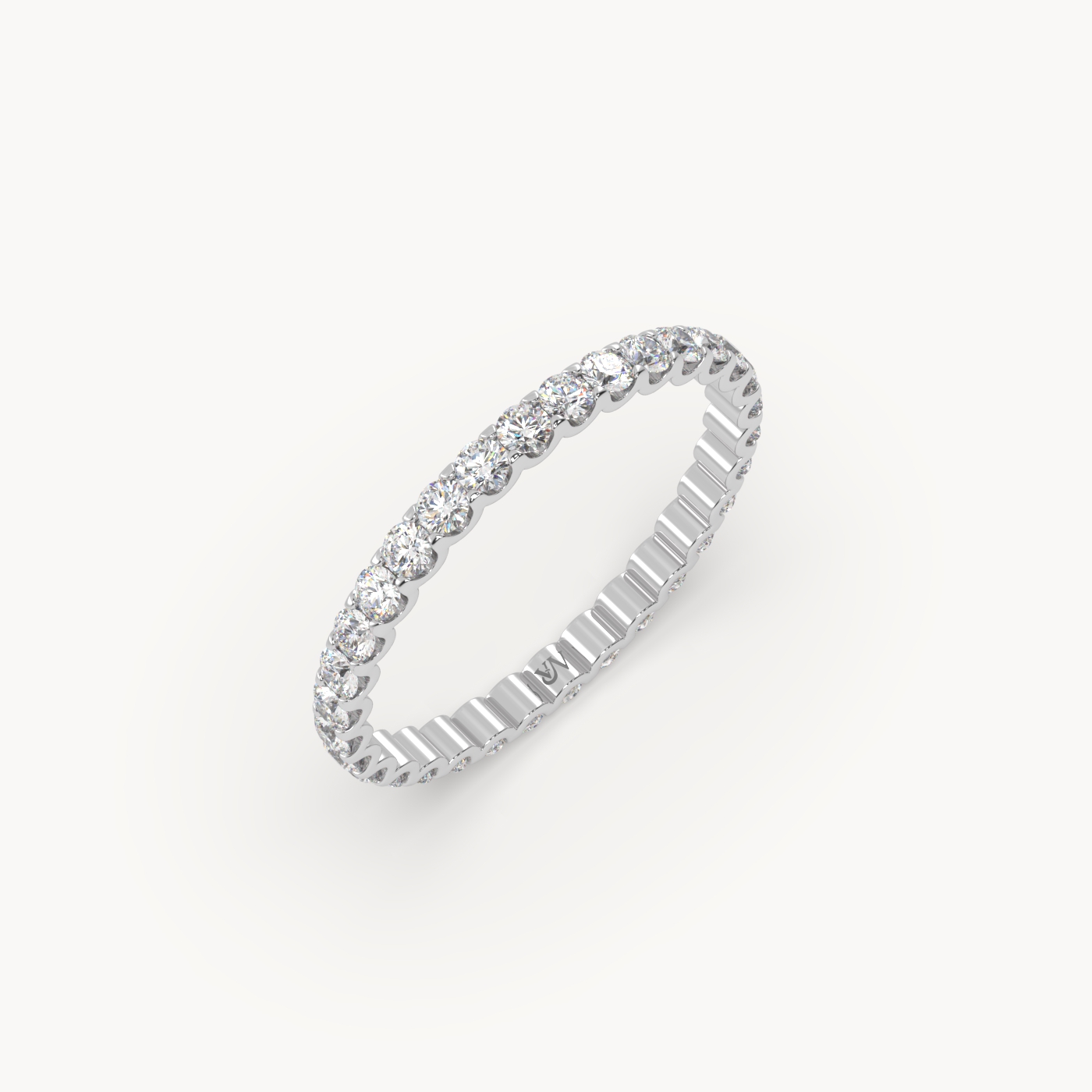 18k white gold  round cut diamond eternity ring – 0.70ct total