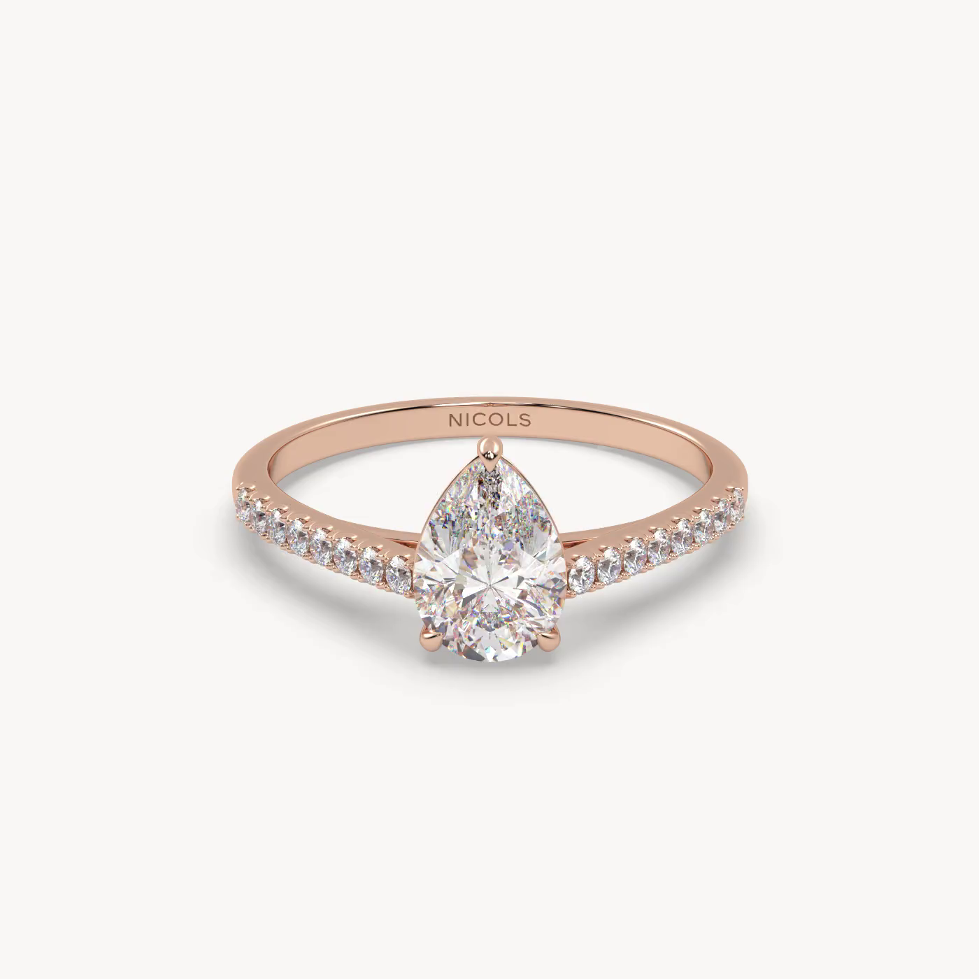 pt platinum  petite pavé cathedral engagement ring for 1.0 ct princess diamond Photos & images