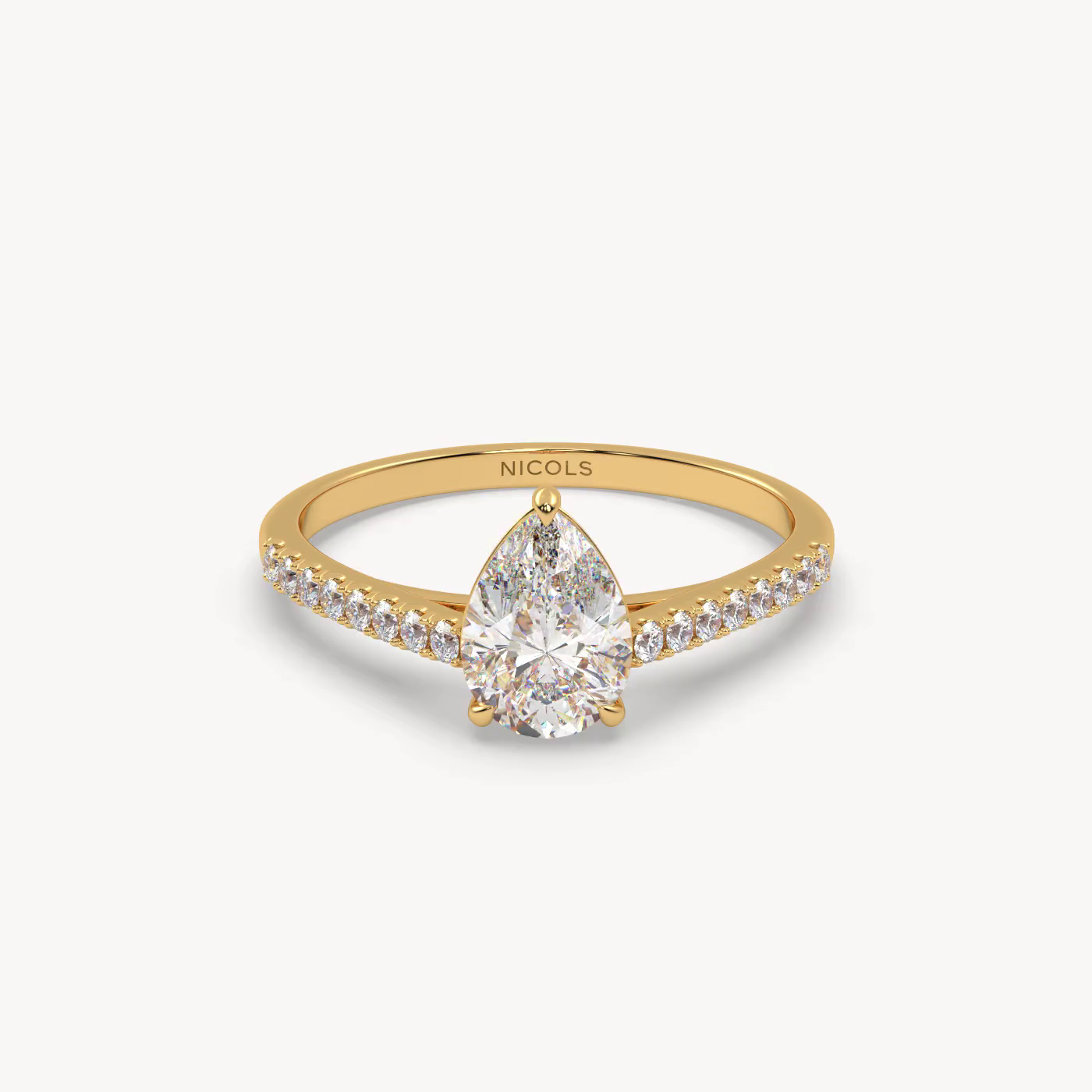 pt platinum  petite pavé cathedral engagement ring for 1.0 ct princess diamond Photos & images