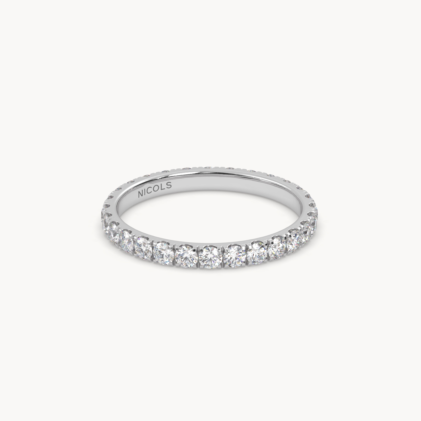 petite pavé round cut full eternity ring – 1ct total