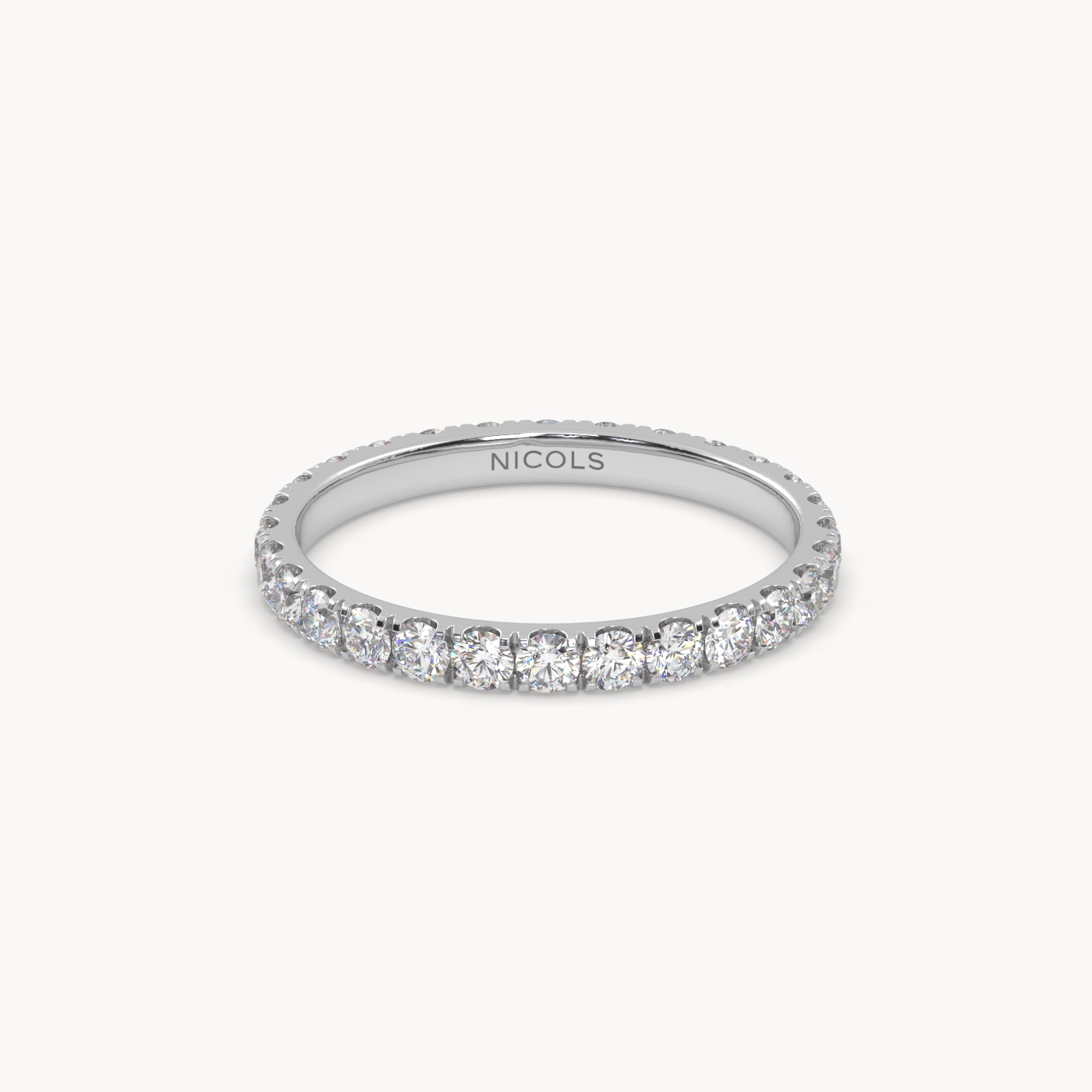 petite pavé round cut full eternity ring – 1ct total