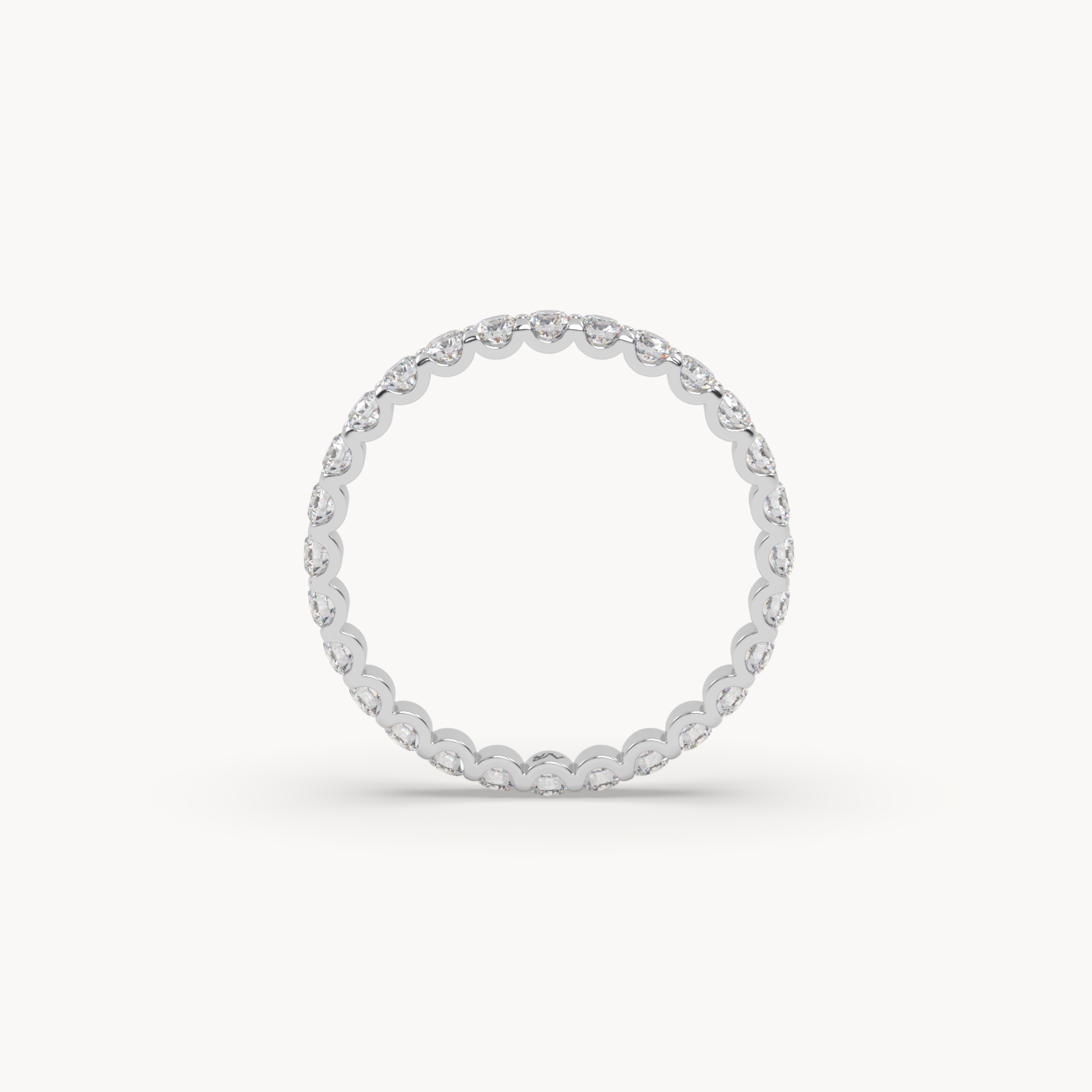 18k white gold  round cut diamond eternity ring – 1ct total