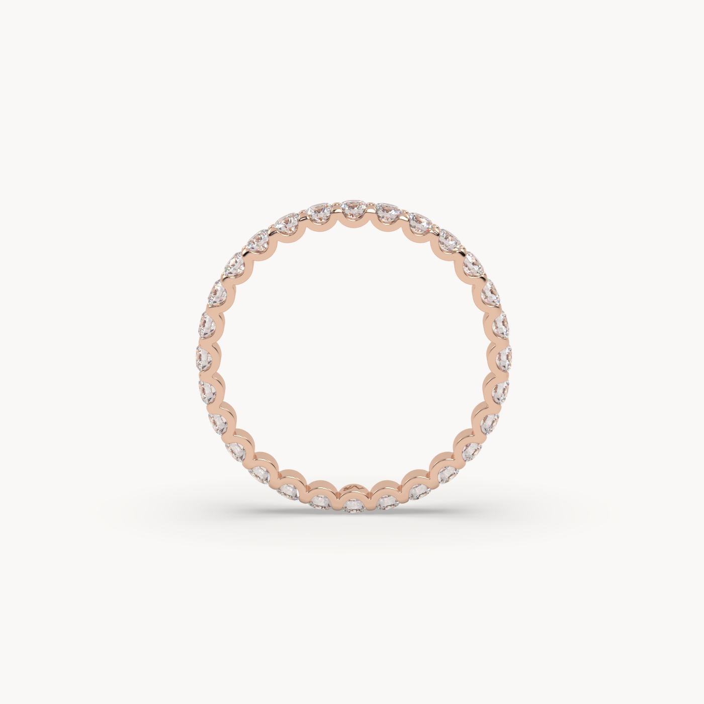 18k rose gold  round cut diamond eternity ring – 1ct total