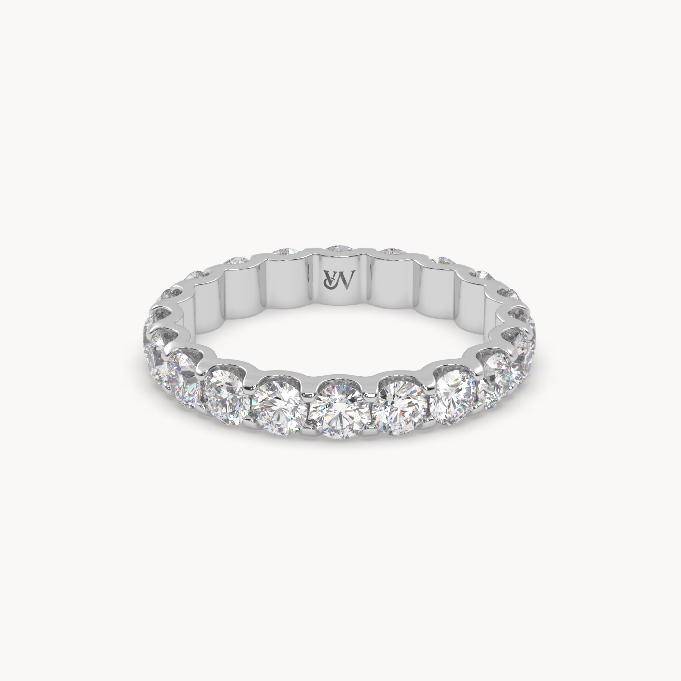 18k rose gold  round cut diamond eternity ring – 2ct total Photos & images