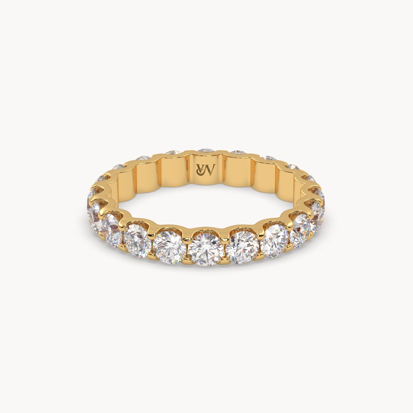 18k rose gold  round cut diamond eternity ring – 2ct total Photos & images