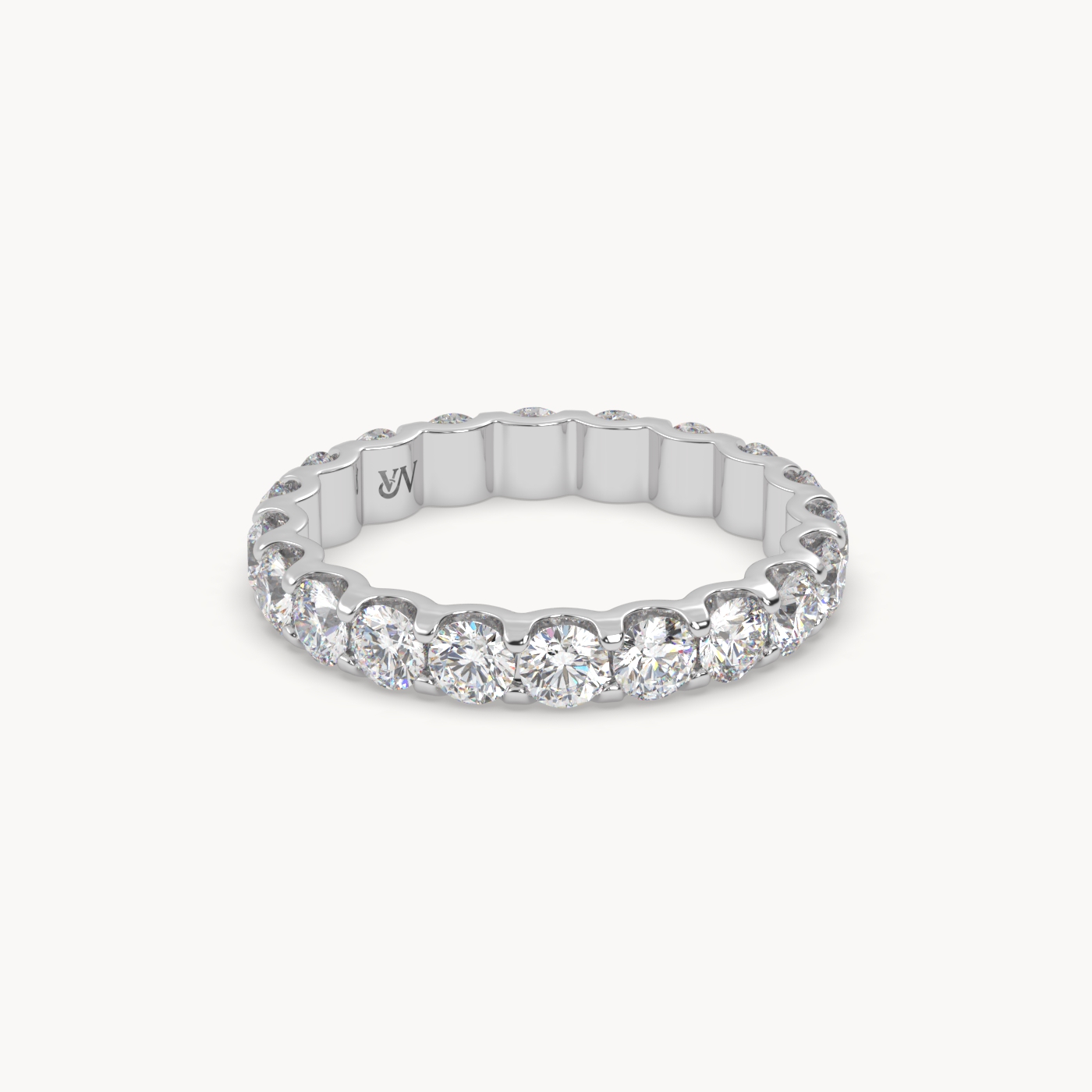 18k rose gold  round cut diamond eternity ring – 2ct total Photos & images