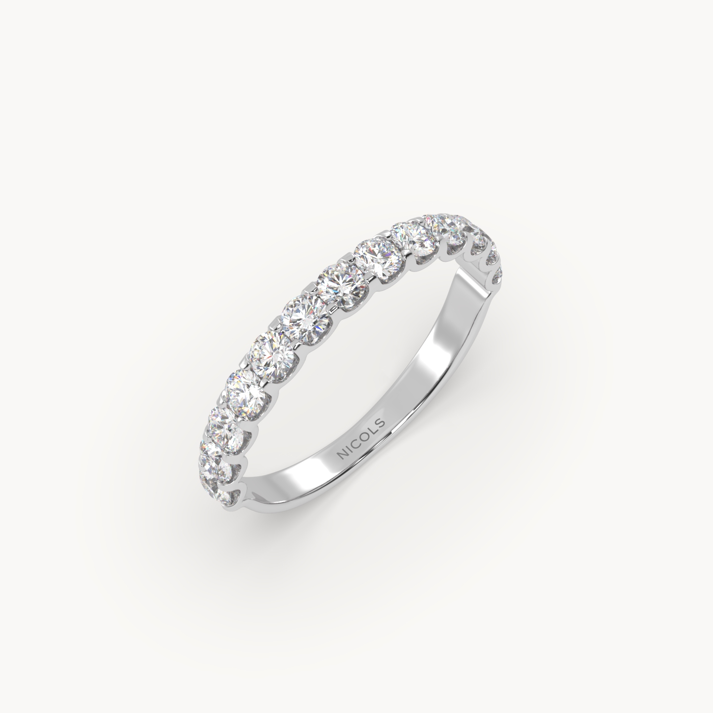 round cut half eternity ring – 0.70ct total