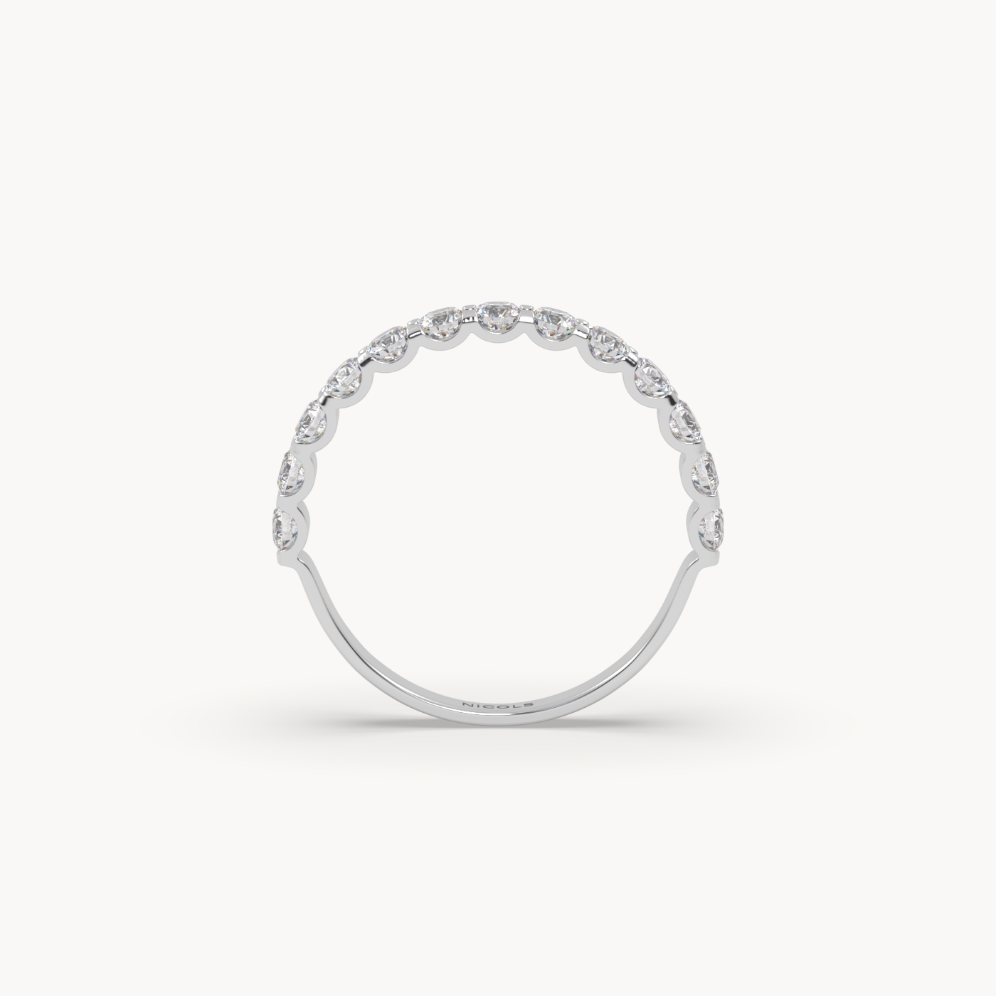 round cut half eternity ring – 0.70ct total