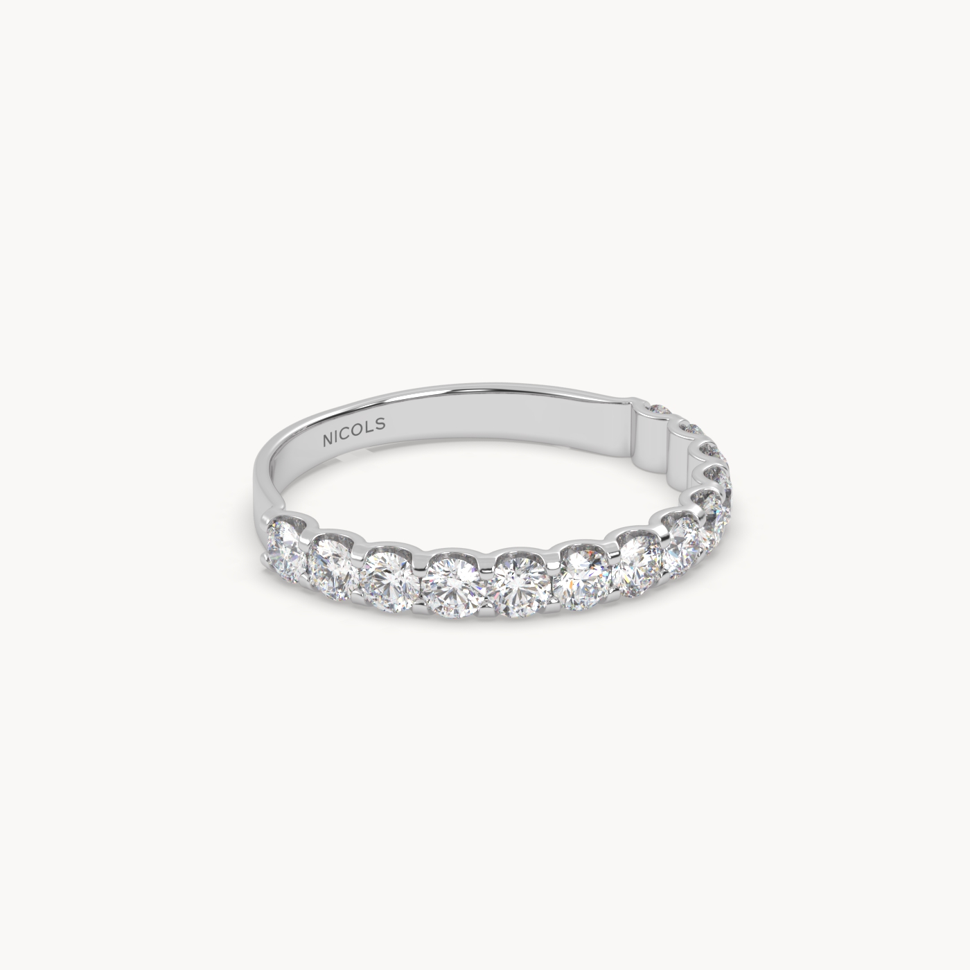 round cut half eternity ring – 0.70ct total