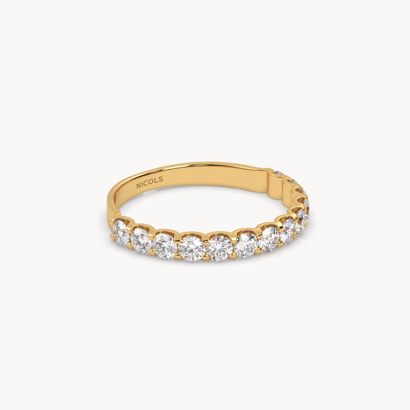 round cut half eternity ring – 0.70ct total