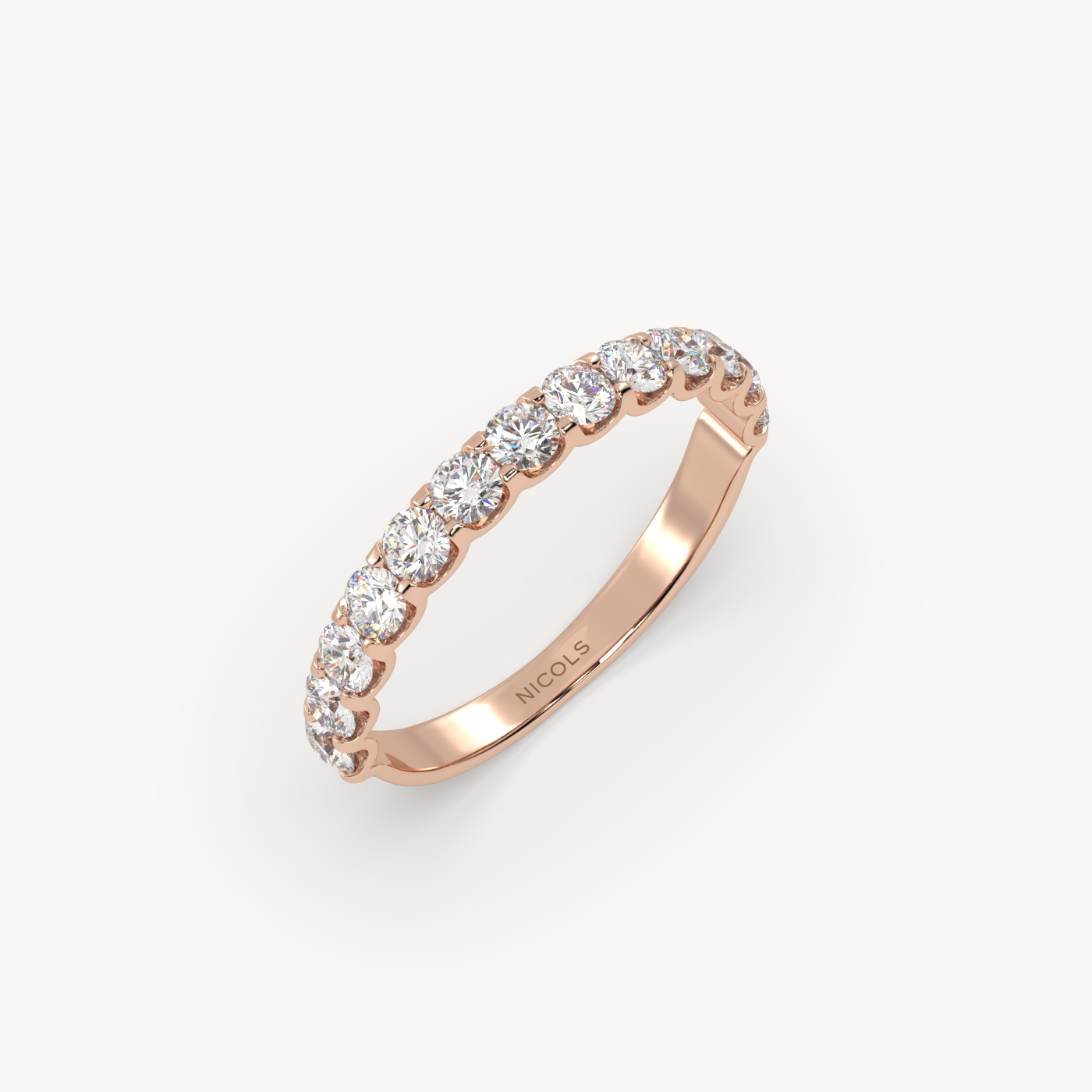 round cut half eternity ring – 0.70ct total