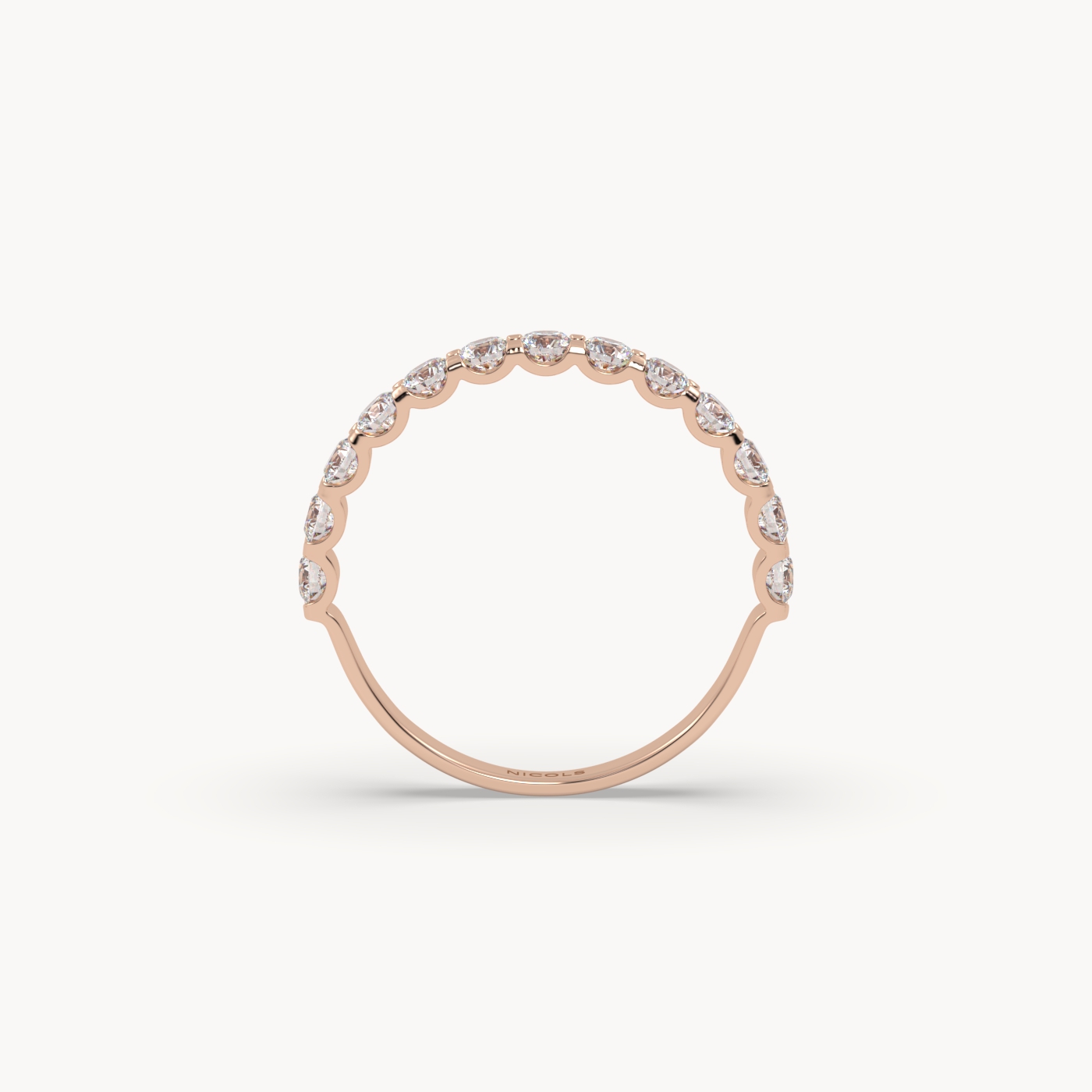 round cut half eternity ring – 0.70ct total