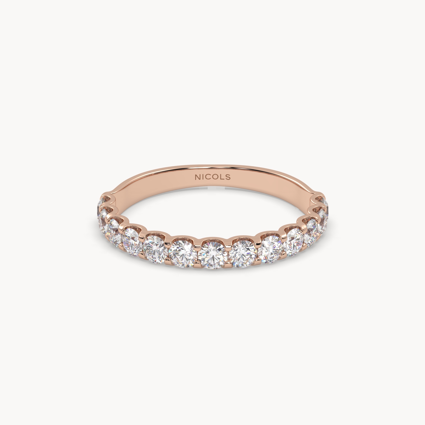 round cut half eternity ring – 0.70ct total