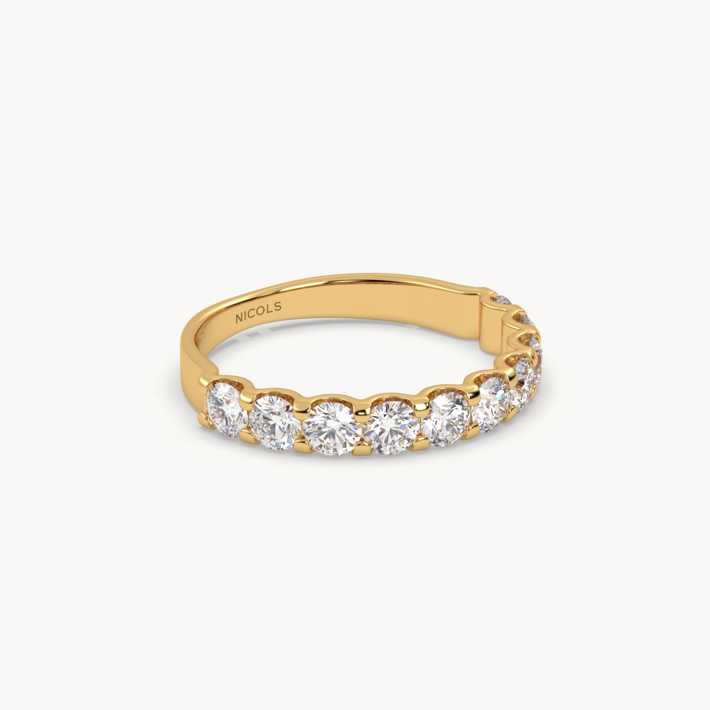 round cut half eternity ring – 1.00ct total