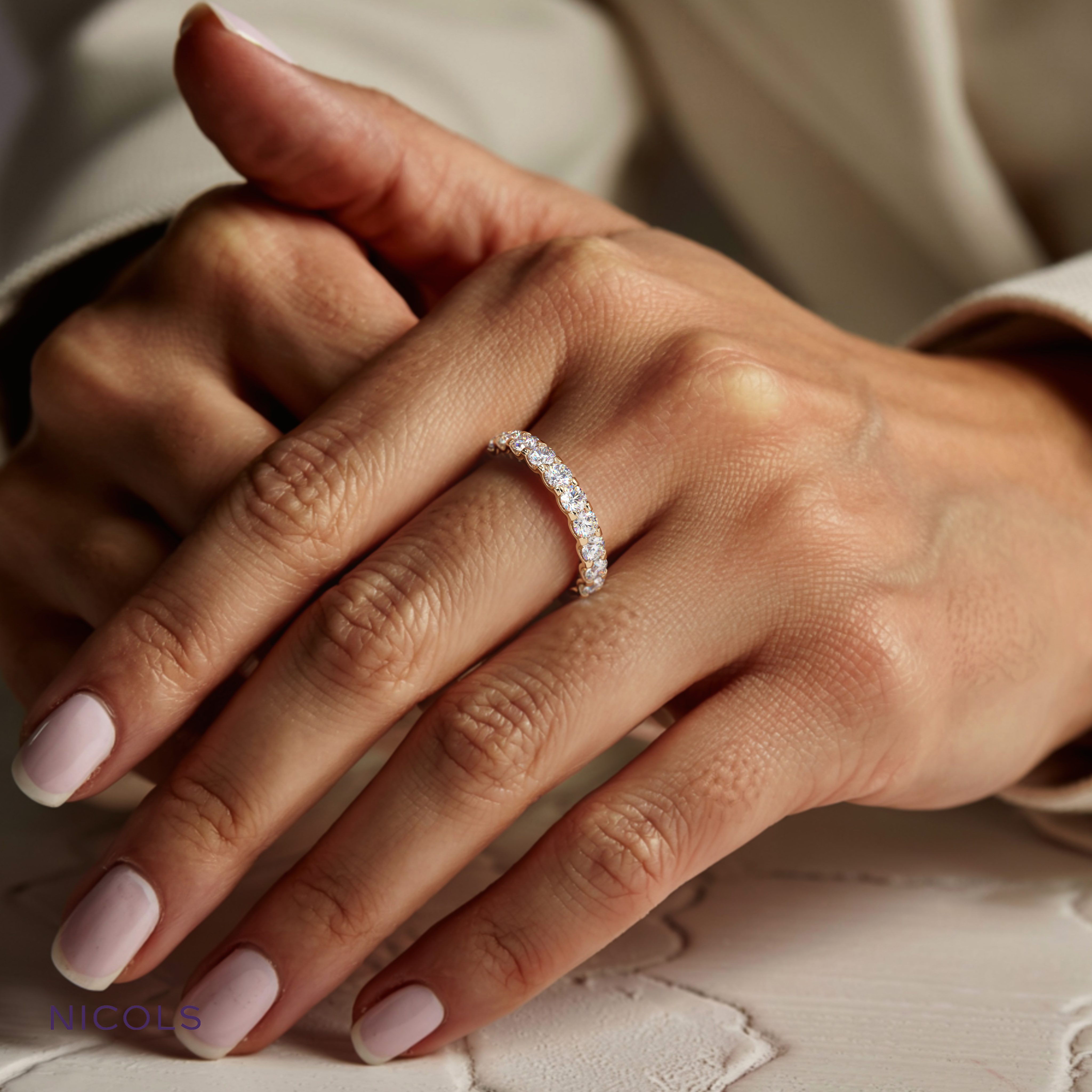 round cut half eternity ring – 1.00ct total