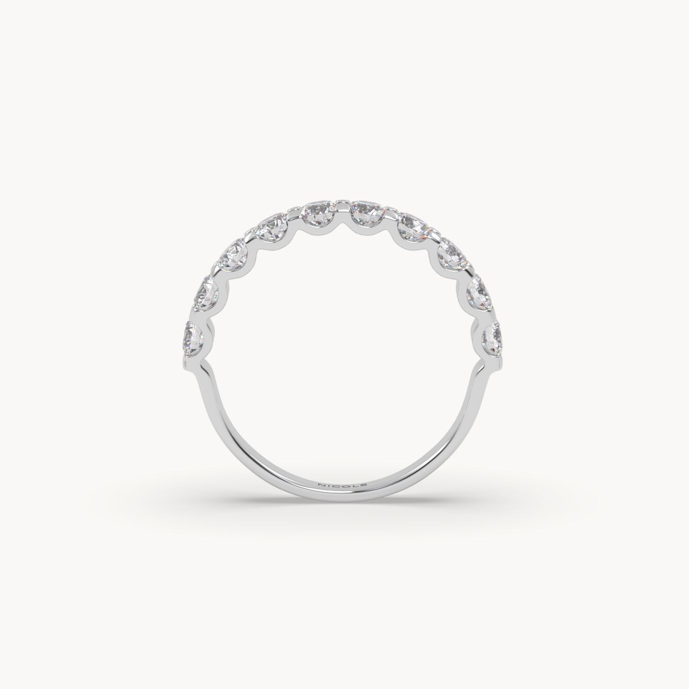 round cut half eternity ring – 1.00ct total