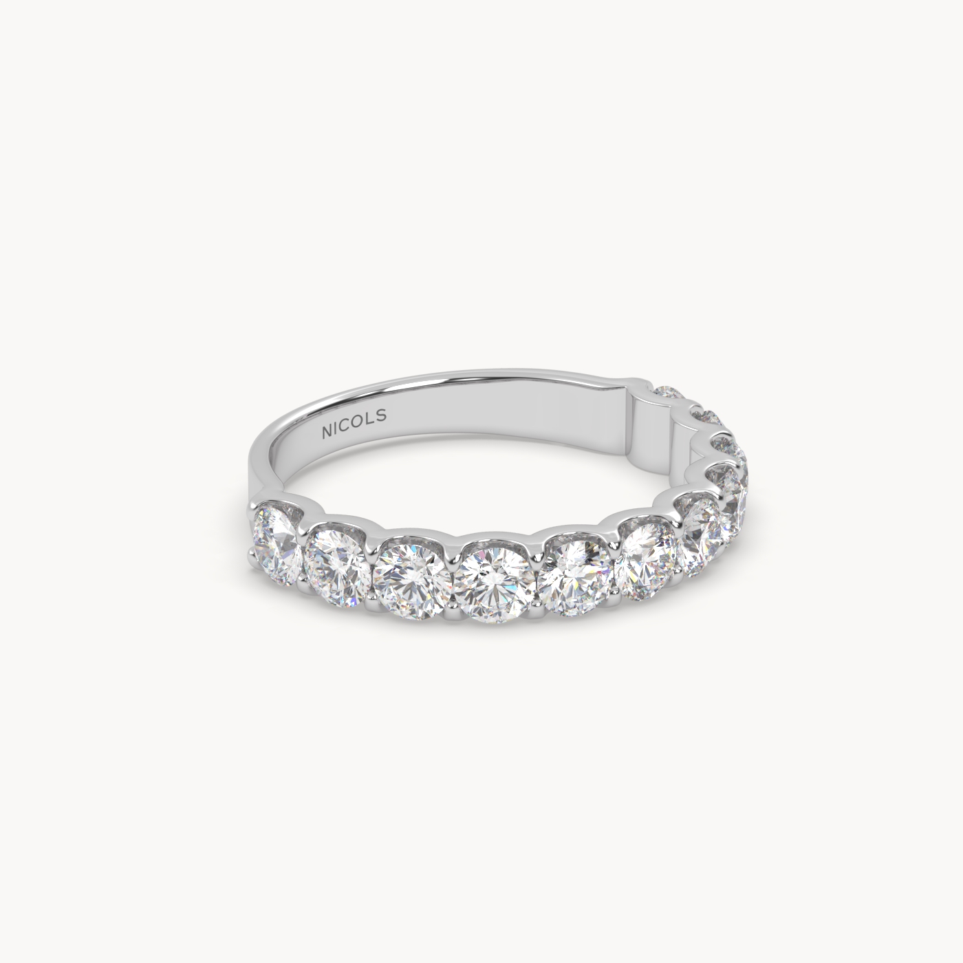 round cut half eternity ring – 1.5ct total