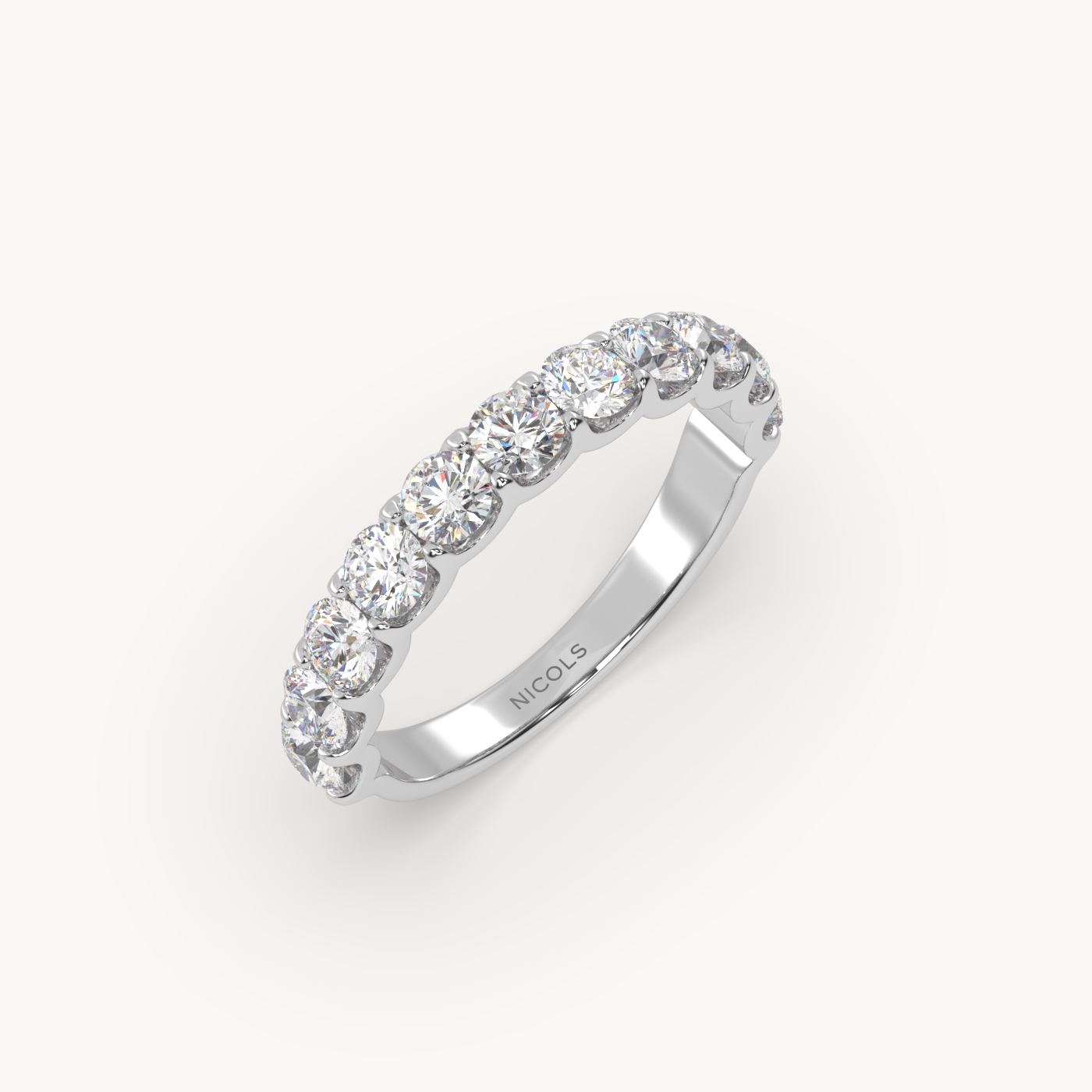round cut half eternity ring – 1.5ct total