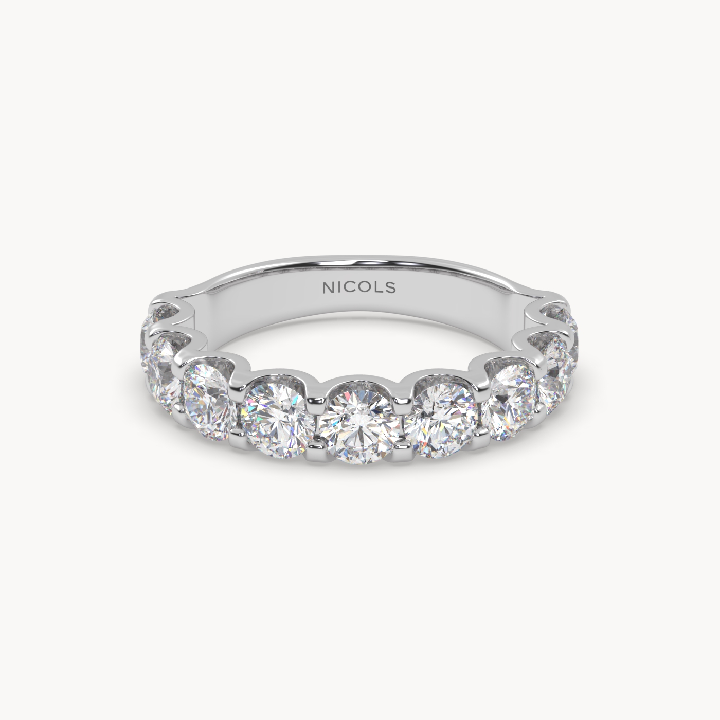 round cut half eternity ring – 2ct total Photos & images
