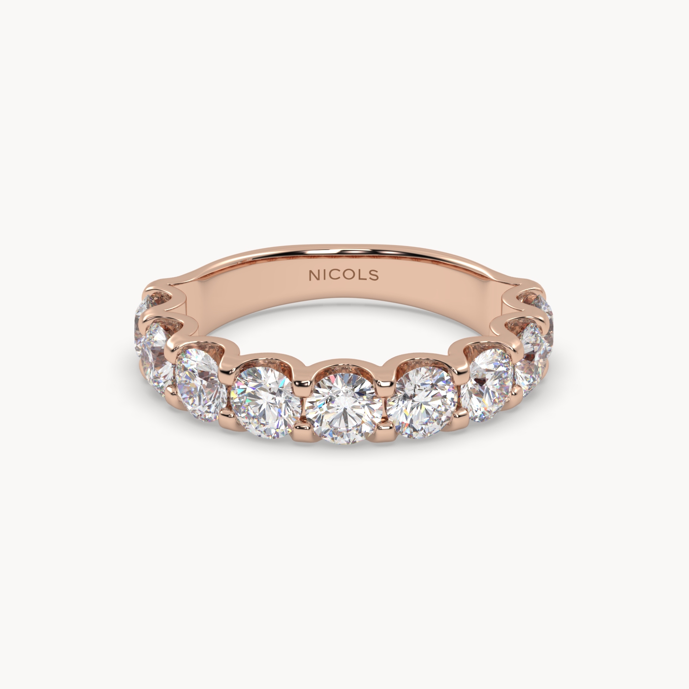 round cut half eternity ring – 2ct total Photos & images