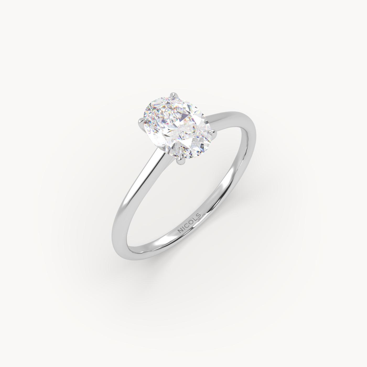 pt platinum  cathedral solitaire engagement ring for 1ct oval diamond