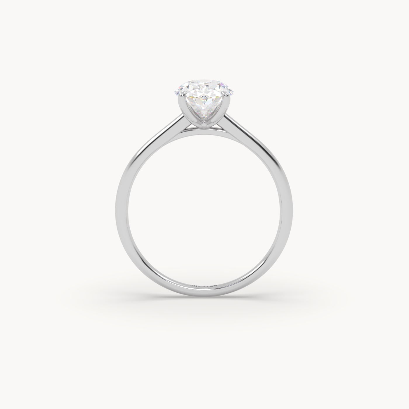 pt platinum  cathedral solitaire engagement ring for 1.5ct oval diamond