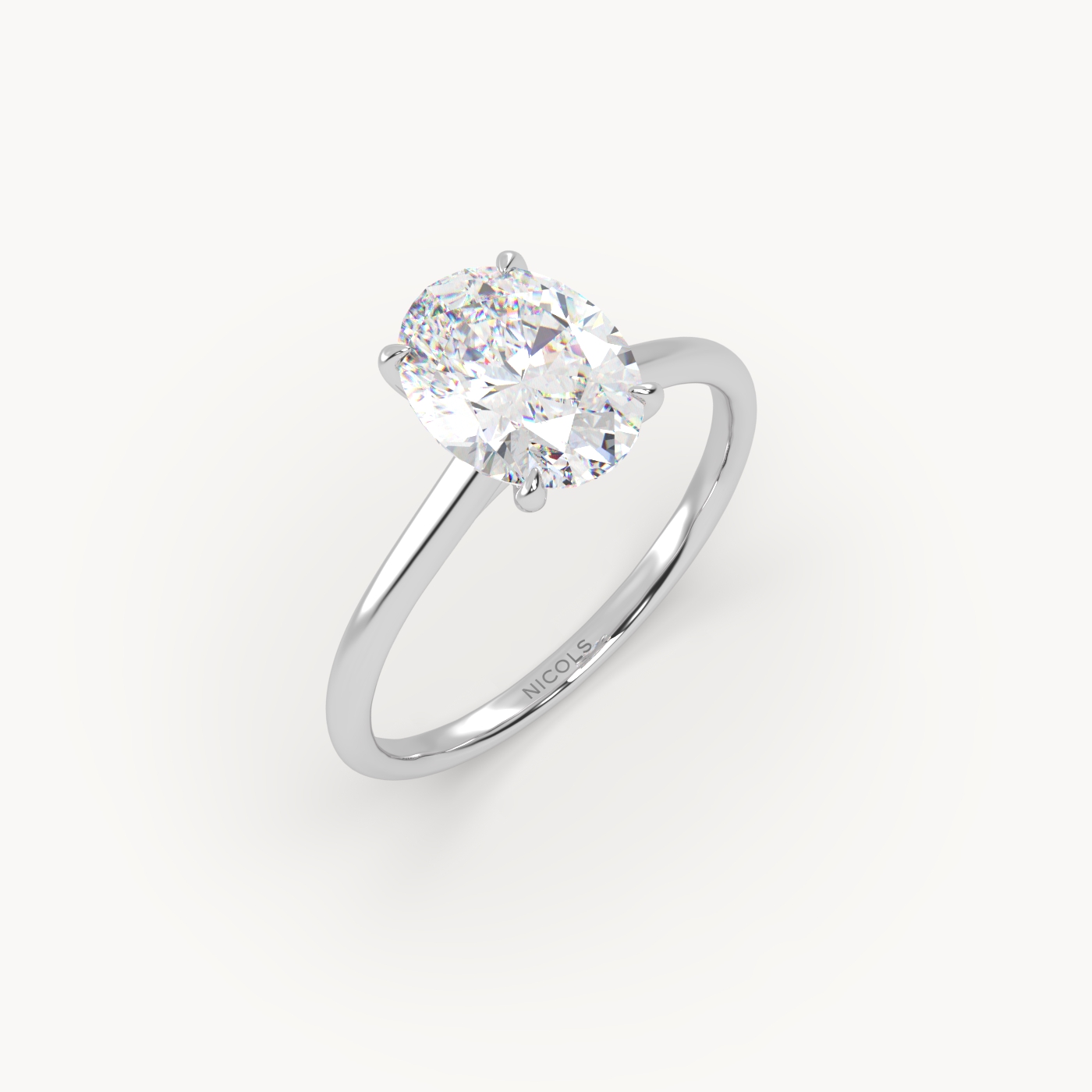 pt platinum cathedral solitaire engagement ring for 2ct oval diamond