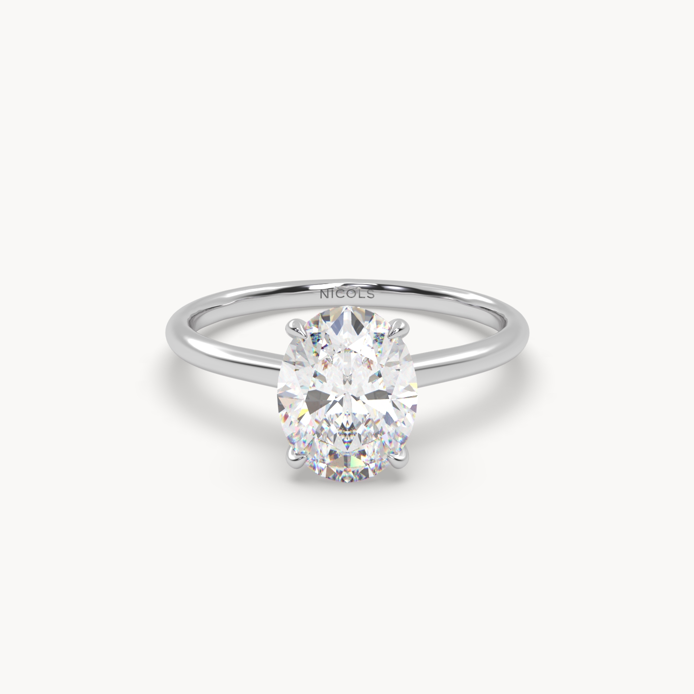 pt platinum cathedral solitaire engagement ring for 2ct oval diamond